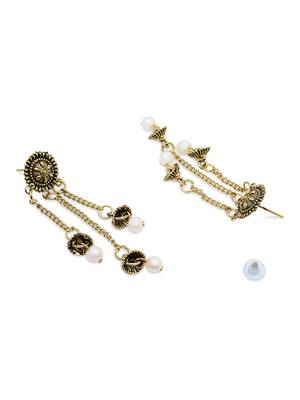 Indian wedding bollywood lightweight multi layered dangle jhumka earrings for women  4