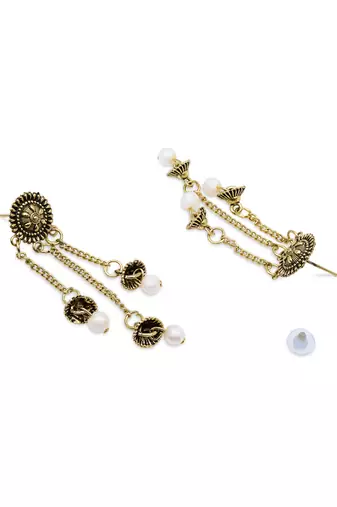 Indian wedding bollywood lightweight multi layered dangle jhumka earrings for women 