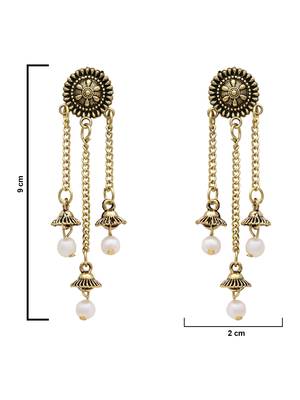 Indian wedding bollywood lightweight multi layered dangle jhumka earrings for women  5