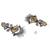 Ethnic silver oxidized indian wedding bollywood peacock statement jhumka earrings for women (e3330oxmg)