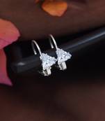 Stylish trillion-cut lever back drop small fancy earrings for women