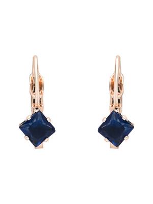 Rose  stylish square-cut lever back drop small fancy earrings for women  2