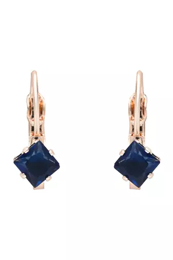 Rose  stylish square-cut lever back drop small fancy earrings for women 