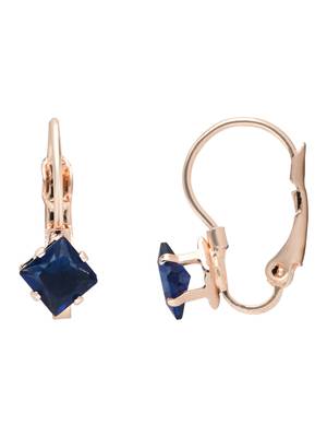 Rose  stylish square-cut lever back drop small fancy earrings for women  3