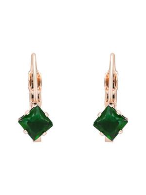 Rose  stylish square-cut lever back drop small fancy earrings for women  2
