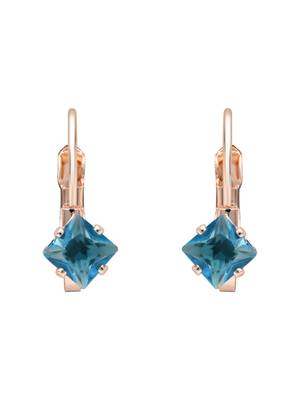 Rose  stylish square-cut lever back drop small fancy earrings for women  2