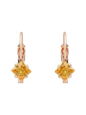 Rose  stylish square-cut lever back drop small fancy earrings for women  2