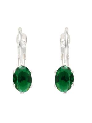 Stylish oval-cut lever back drop small fancy earrings for women  2