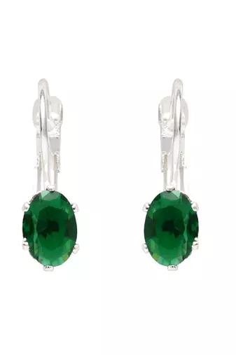 Stylish oval-cut lever back drop small fancy earrings for women 