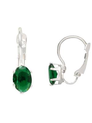 Stylish oval-cut lever back drop small fancy earrings for women  3
