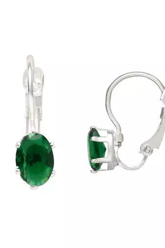 Stylish oval-cut lever back drop small fancy earrings for women 