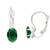 Stylish oval-cut lever back drop small fancy earrings for women (green)