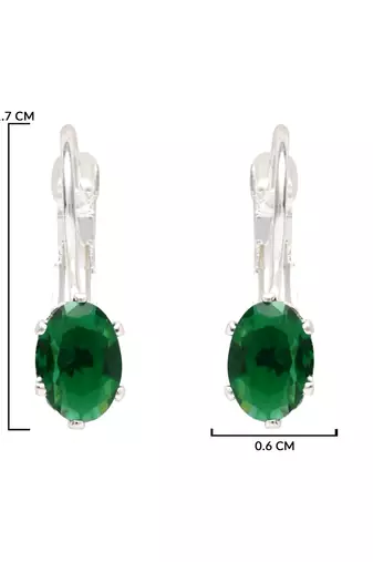 Stylish oval-cut lever back drop small fancy earrings for women 