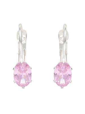 Stylish oval-cut lever back drop small fancy earrings for women  2