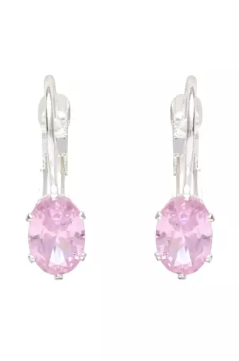 Stylish oval-cut lever back drop small fancy earrings for women 