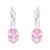 Stylish oval-cut lever back drop small fancy earrings for women (pink)