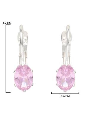 Stylish oval-cut lever back drop small fancy earrings for women  4