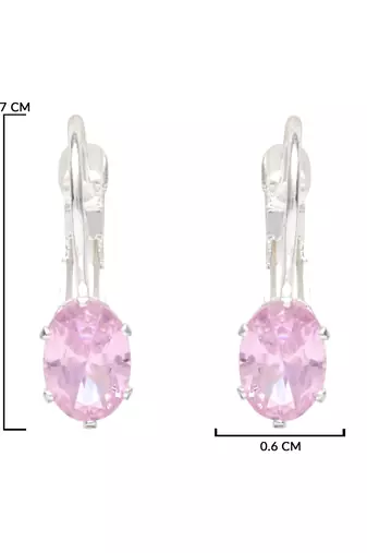 Stylish oval-cut lever back drop small fancy earrings for women 