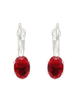 Stylish oval-cut lever back drop small fancy earrings for women  2