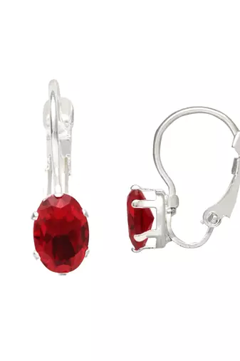 Stylish oval-cut lever back drop small fancy earrings for women 