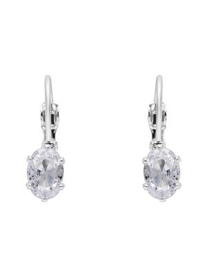 Stylish oval-cut lever back drop small fancy earrings for women  2