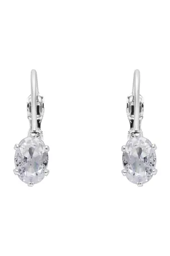Stylish oval-cut lever back drop small fancy earrings for women 