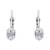 Stylish oval-cut lever back drop small fancy earrings for women (white)