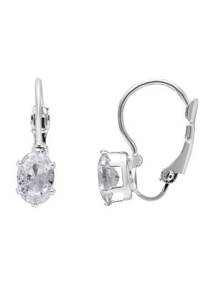 Stylish oval-cut lever back drop small fancy earrings for women  3