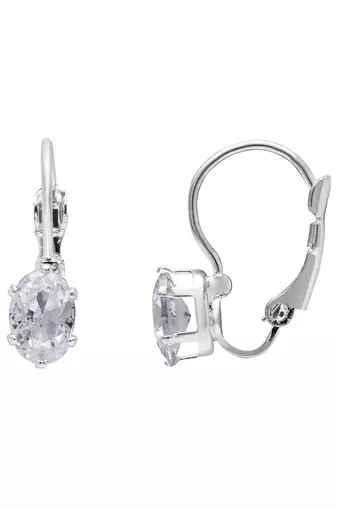 Stylish oval-cut lever back drop small fancy earrings for women 