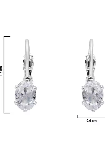 Stylish oval-cut lever back drop small fancy earrings for women 