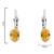 Stylish oval-cut lever back drop small fancy earrings for women (yellow)