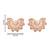 Rose  cubic zirconia and american diamond fashionable pearl look stud earrings for women (e3355rg)