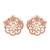Rose  cubic zirconia and american diamond fashionable pearl look stud earrings for women (e3356rg)