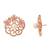 Rose  cubic zirconia and american diamond fashionable pearl look stud earrings for women (e3356rg)