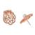 Rose  cubic zirconia and american diamond fashionable pearl look stud earrings for women (e3356rg)