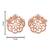Rose  cubic zirconia and american diamond fashionable pearl look stud earrings for women (e3356rg)