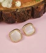 Mother of pearl latest stylish lightweight radiance stud earrings for women 