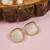 Mother of pearl latest stylish lightweight radiance stud earrings for women (e3357w)