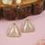 Latest stylish lightweight mother of pearl stud earrings for women (e3358w)