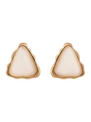 Latest stylish lightweight mother of pearl stud earrings for women  2