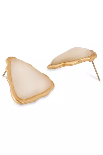 Latest stylish lightweight mother of pearl stud earrings for women 