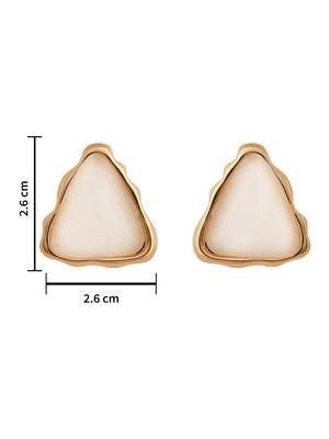 Latest stylish lightweight mother of pearl stud earrings for women  5