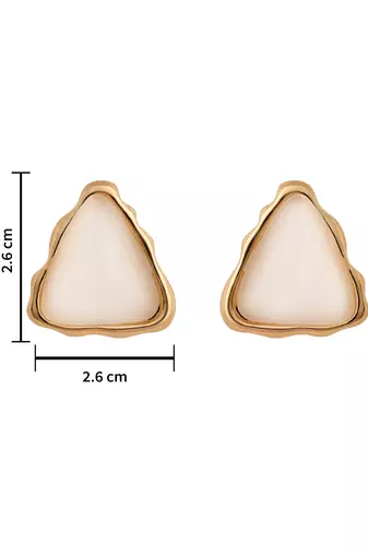 Latest stylish lightweight mother of pearl stud earrings for women 