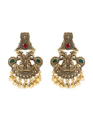 Traditional style jhumka with ghungroo earrings for women  2