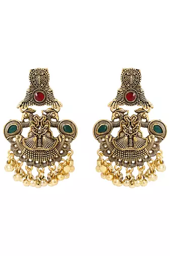 Traditional style jhumka with ghungroo earrings for women 