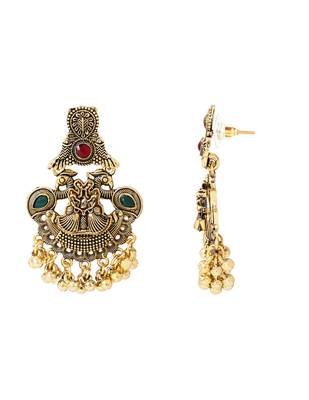 Traditional style jhumka with ghungroo earrings for women  3