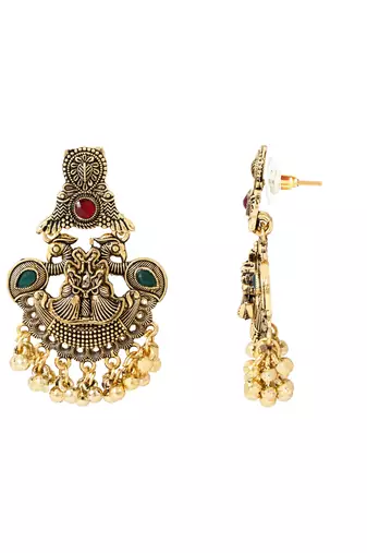 Traditional style jhumka with ghungroo earrings for women 