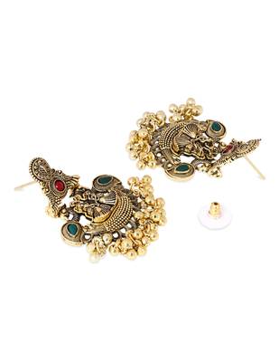 Traditional style jhumka with ghungroo earrings for women  4