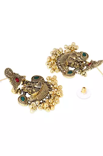 Traditional style jhumka with ghungroo earrings for women 