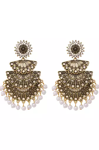 Kundan traditional designer chandbalis earrings for women 